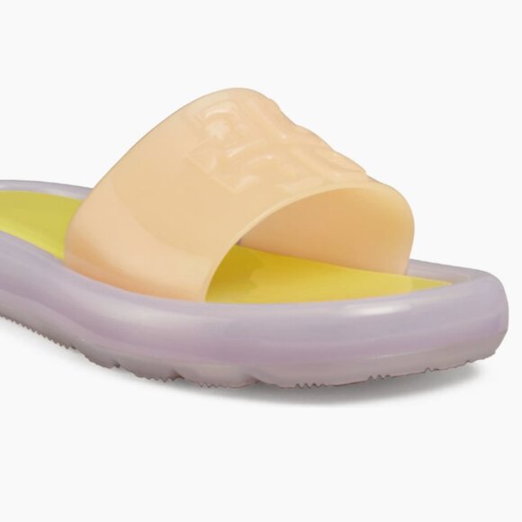 Tory Burch Sandals Bubble Slides Jelly Cloud Purple & Neon SZ 11 NEW WITH BOX! - Picture 2 of 11